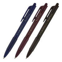 Шариковая ручка автоматическая Bruno Visconti SoftClick Original синяя, 0.7мм, корпус ассорти