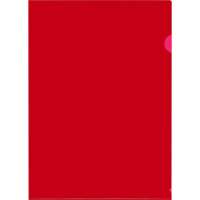 Папка-уголок Attache красная прозрачная, А4, 120мкм, 20шт/уп