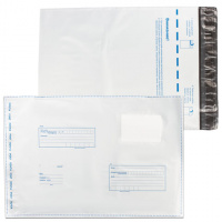 Пакет почтовый полиэтиленовый Курт белый, 250х353мм, 100мкм, 10шт, стрип, Куда-Кому