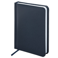Ежедневник недатированный Brauberg Select темно-синий, А6, 168 листов, под зернистую кожу