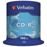 Диск CD-R Verbatim 700Mb, 52x, Cake Box, 100шт/уп