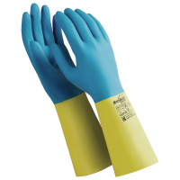 Перчатки защитные Manipula Союз р.L, синие-желтые, латекс-неопрен