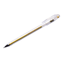 Ручка гелевая Crown Hi-Jell Metallic золотистый металлик, 0.7мм