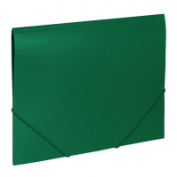 Пластиковая папка на резинке Brauberg Office зеленая, А4, до 300 листов