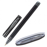 Ручка бизнес-класса шариковая BRAUBERG Magneto, СИНЯЯ, корпус черный с хромированными деталями, лини