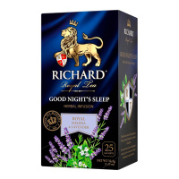 Чай Richard Royal Melissa & Lavender Good Night's Sleep, фруктово-травяной, 25 пакетиков