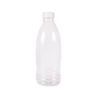 Бутылка пустая с широким горлом 1л, ПЭТ, с крышкой, 70шт/уп
