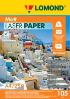 Фотобумага для лазерных принтеров Lomond Ultra DS Matt CLC A4, 250 листов, 105г/м2, белая, матовая,