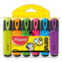 Текстовыделитель Maped Fluo Pep's Classic набор 6 цветов, 1-5мм, скошенный наконечник