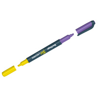 Текстовыделитель двусторонний Berlingo 'Textline HL220' желтый/фиолетовый, 0,5-4мм