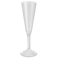 Бокал одноразовый для шампанского Покровский Полимер Кристалл 160мл, 20шт/уп, прозрачный