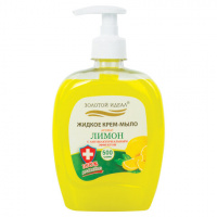 Мыло-крем жидкое 500 г ЗОЛОТОЙ ИДЕАЛ 'Лимон', с антибактериальным эффектом, дозатор, 606786