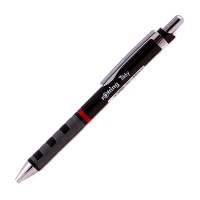 Ручка шариковая автоматическая Rotring Tikky синяя, 0.5мм, черный корпус