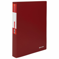 Файловая папка Brauberg Office красная, А4, 0.8мм, на 100 файлов