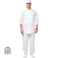 Куртка мужская летняя для пищевого производства (р.52-54) 182-188, белая