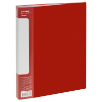 Файловая папка Стамм Стандарт красная, на 100 файлов, 30мм, 800мкм