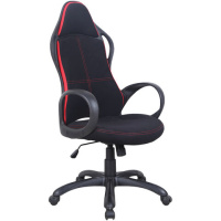 Кресло геймера Brabix Force EX-516 ткань, черная-красная, крестовина пластик