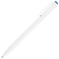 Шариковая ручка автоматическая Brauberg White синяя, 1мм, белая корпус