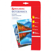 Фотобумага для струйных принтеров Brauberg А6, 230 г/м, 50 листов