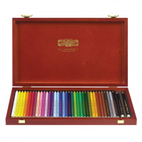 Карандаши цветные KOH-I-NOOR 'Polycolor', 36 цветов, грифель 3,8 мм, заточенные, деревянный ящик, 38