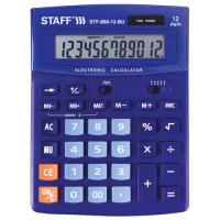 Калькулятор настольный Staff STF-888-12-BU синий, 12 разрядов