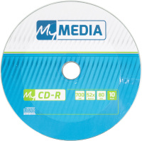 Диск CD-R Mymedia 700Mb, 52x, Pack wrap, 10шт/уп, 69204
