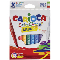 Фломастеры меняющие цвет Carioca 'Color Change. Magic', 09цв.+1, 10шт., картон, европодвес