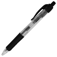 Ручка шариковая автоматическая Marvy RB7 черная, 0.7мм, прозрачный корпус