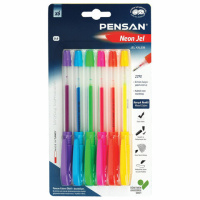 Ручки гелевые PENSAN 'Neon Gel', НАБОР 6 ЦВЕТОВ, узел 1 мм, линия письма 0,5 мм, 2290/B6