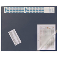 Коврик настольный для письма Durable 52х65см, с карманом и календарем, синий, 7204-07