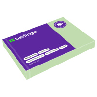 Блок для записей с клейким краем Berlingo Ultra Sticky зеленый, пастель, 100х75мм, 100 листов