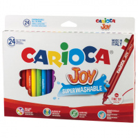 Фломастеры для рисования Carioca Joy 24 цвета, смываемые