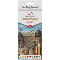 Карандаши цветные Vista-Artista 'Studio', 24цв., картон, европодвес