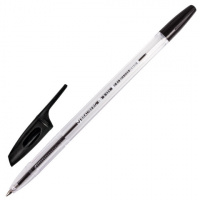 Шариковая ручка Brauberg X-333 черная, 0.7мм, прозрачный корпус
