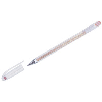 Ручка гелевая Crown Hi-Jell Metallic оранжевый металлик, 0.7мм