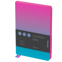 Ежедневник недатированный Berlingo Radiance розовый/голубой градиент, B6, 136 листов, кожзам