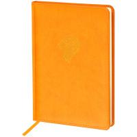 Ежедневник недатир. A6, 136л., кожзам, OfficeSpace 'Wild world', оранжевый