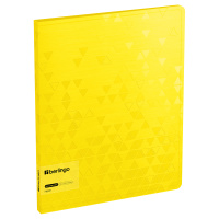 Пластиковая папка с зажимом Berlingo Neon желтый неон, 17мм, 1000мкм, D-кольца