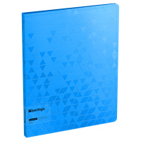 Пластиковая папка с зажимом Berlingo Neon голубой неон, 17мм, 1000мкм, D-кольца