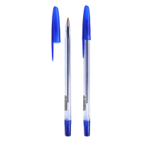 Шариковая ручка Стамм 111 синяя, 1мм, прозрачный корпус, РС01