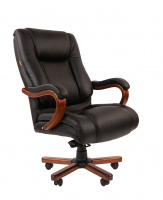 Кресло руководителя Chairman 503 нат.кожа, черная, крестовина металл/дерево