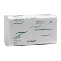 Бумажные полотенца Kimberly-Clark Scott Perfomance 6661, листовые, белые, Z укладка, 180шт, 1 слой