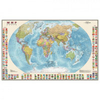 Карта настенная Dmb Мир политическая, М-1:30 000 000, 122х79см