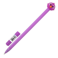 Ручка с топпером шариковая ЮНЛАНДИЯ 'Птенец', корпус ассорти, СИНЯЯ, пишущий узел 0,7 мм, 143811