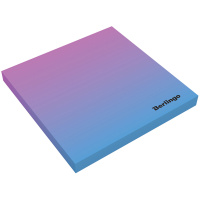 Блок для записей с клейким краем Berlingo Ultra Sticky розовый-голубой, градиент, 75х75мм, 50 листов