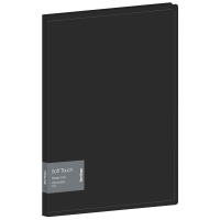 Папка с 30 вкладышами Berlingo 'Soft Touch', 17мм, 700мкм, черная, с внутр. карманом