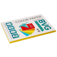 Цветная бумага для принтера Bvg интенсив желтая, А4, 100 листов, 80г/м2