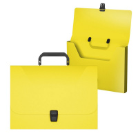 Портфель ErichKrause Diagonal Neon, А4, пластик, желтый