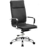 Кресло офисное Brabix Cube EX-523 экокожа, черная, крестовина хром