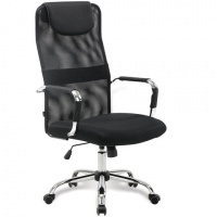 Кресло руководителя Brabix Fit EX-514 ткань, черная, крестовина хром